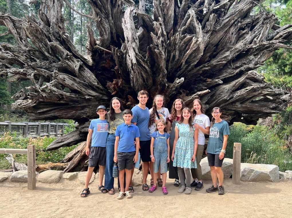 family at giant sequoias