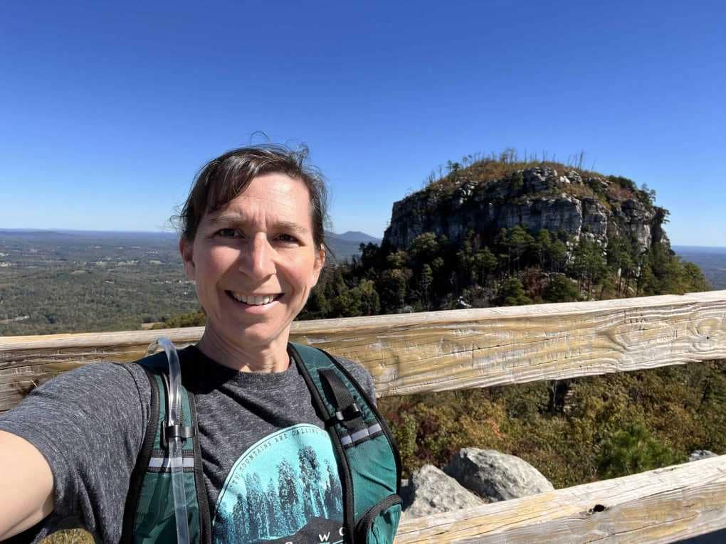 woman at Pilot Mountain