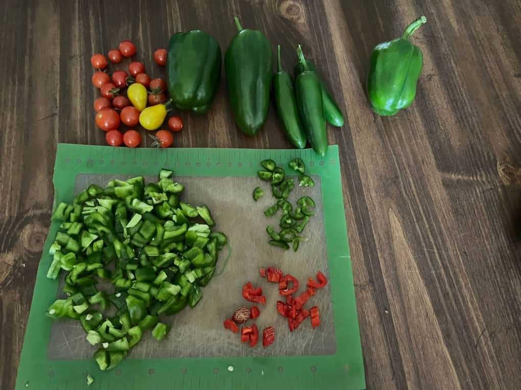 chopped peppers