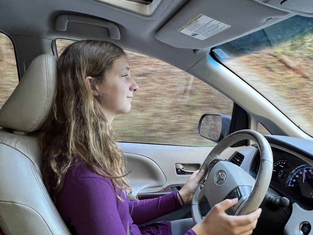 teen girl driving