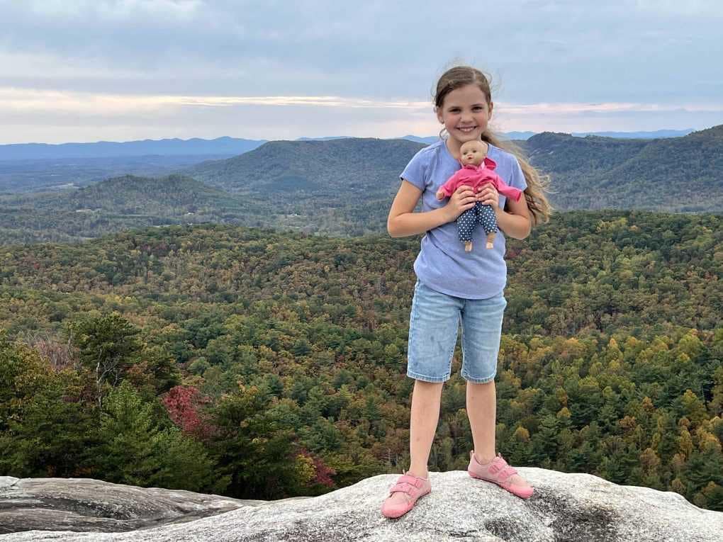 8 year old girl at Stone Mountain