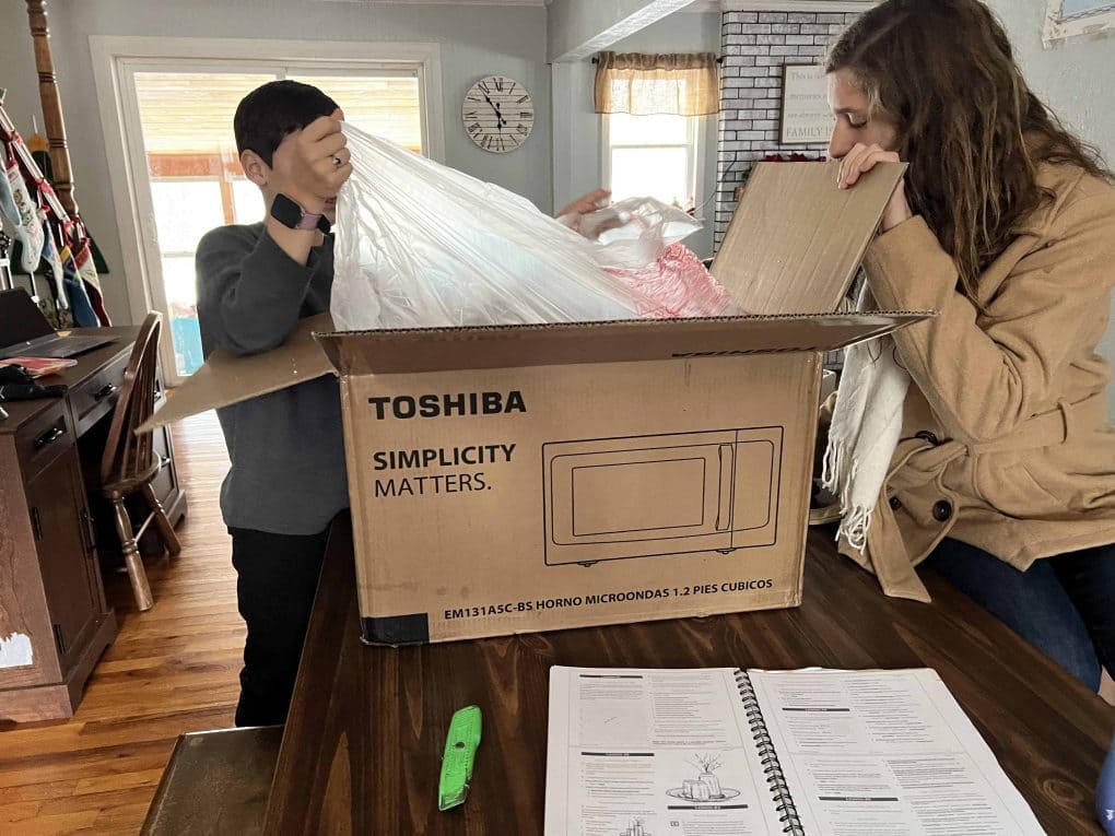 opening a new microwave