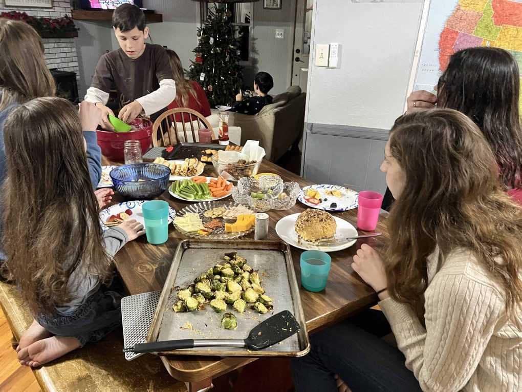 food on the table for New Years Eve