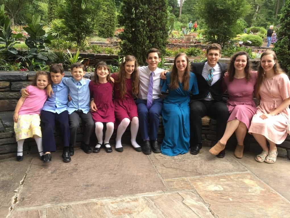 10 kids at Duke Gardens