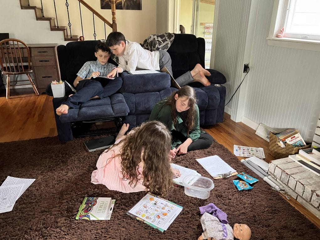 kids watching general conference