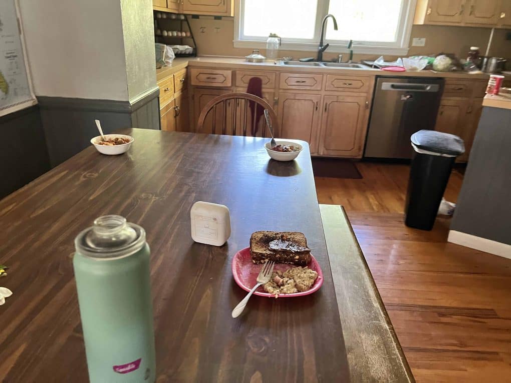 lunch on table