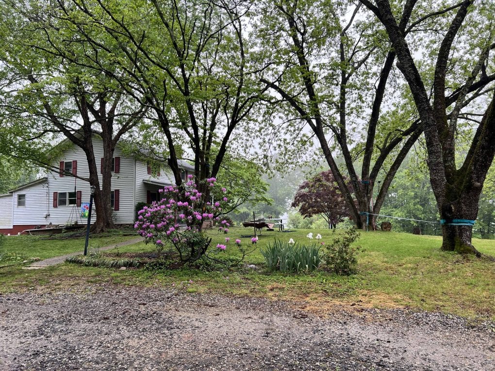 farmhouse in spring