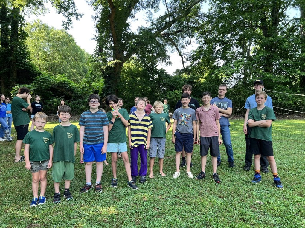 a line of 9 boy cousins
