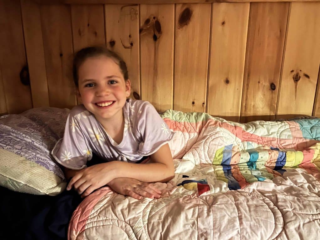 girl in bunk