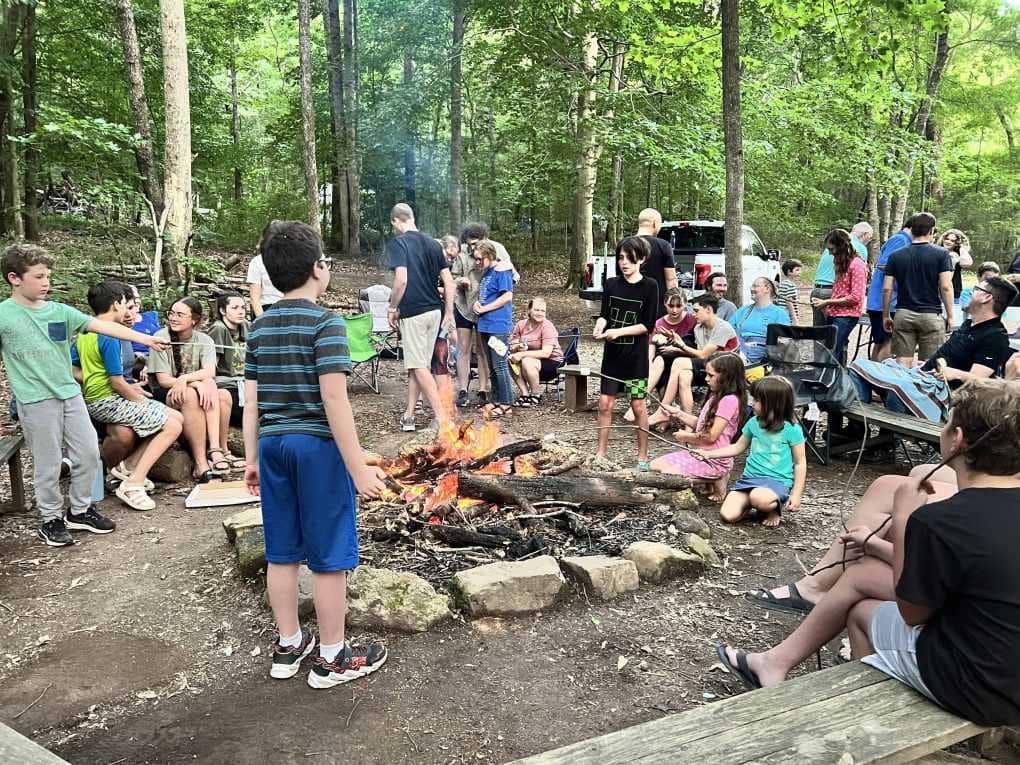 extended family campfire