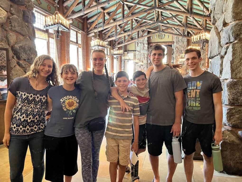 family at Ahwahnee Hotel