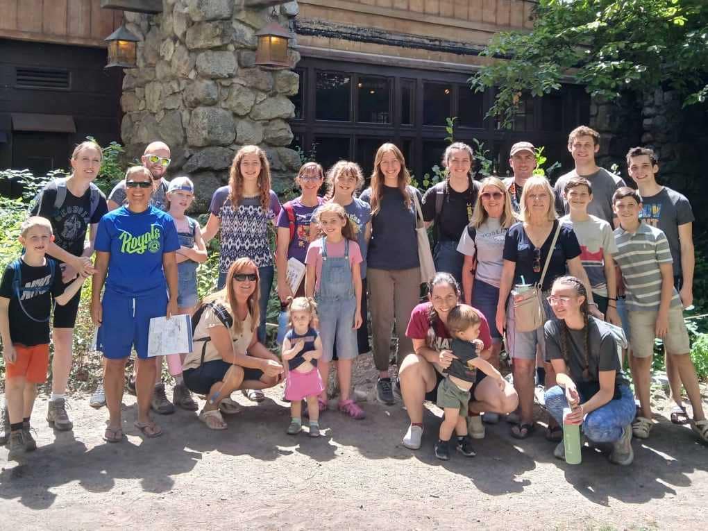 large family at Ahwahnee Hotel