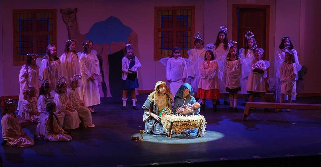 Christmas pageant scene