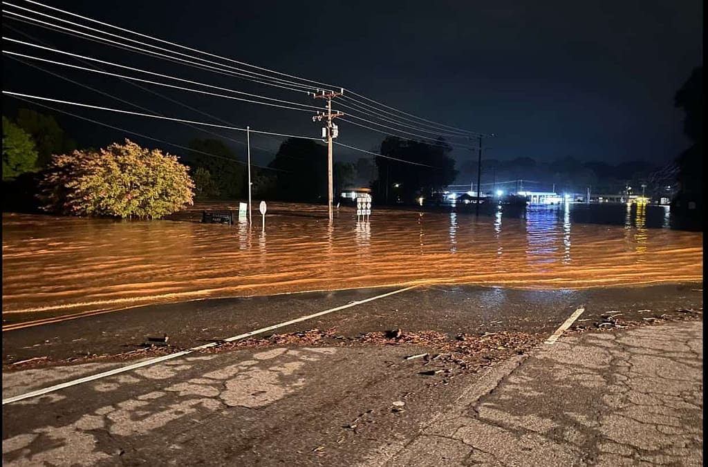 flooded streets