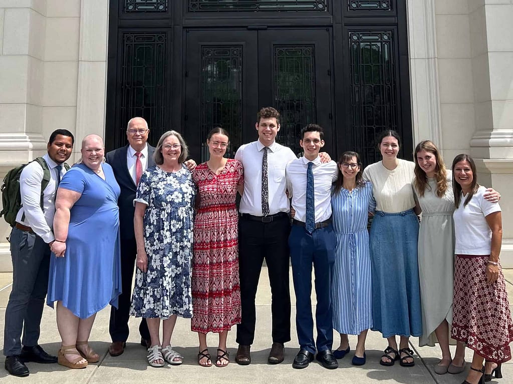 family and friends at the Raleigh Temple