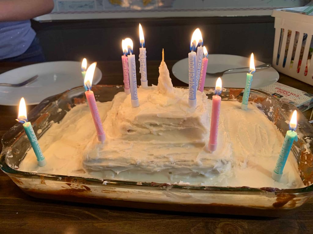 temple birthday cake