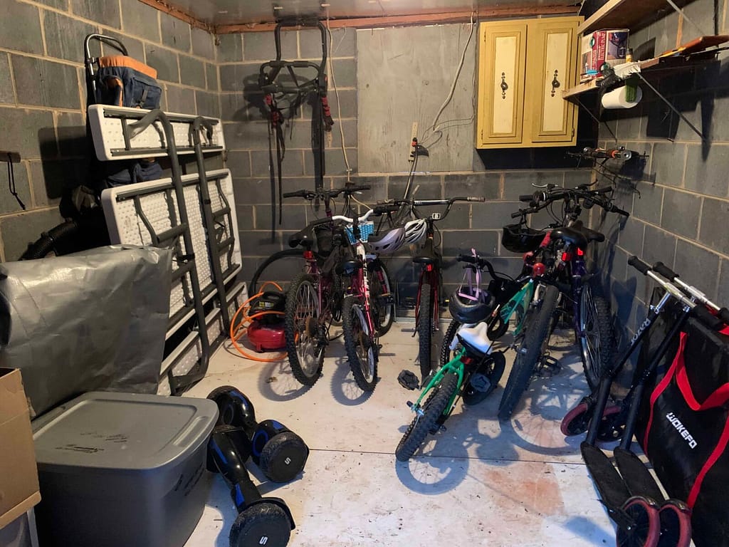bike shed all organized