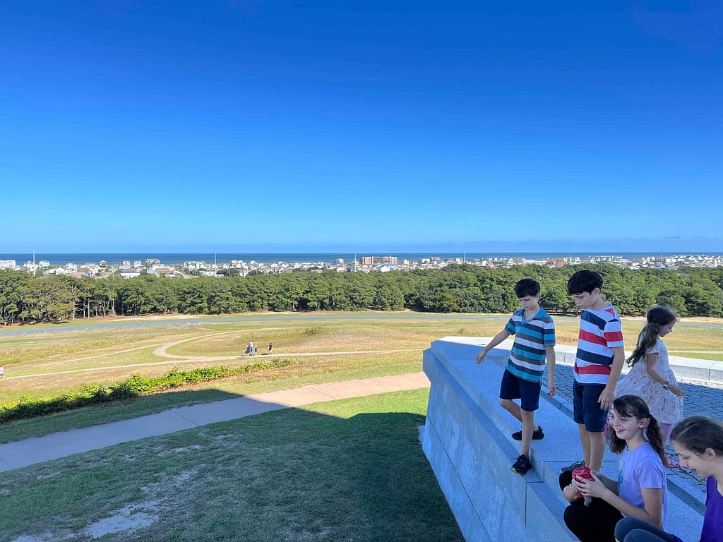 view of ocean from wright brothers monument