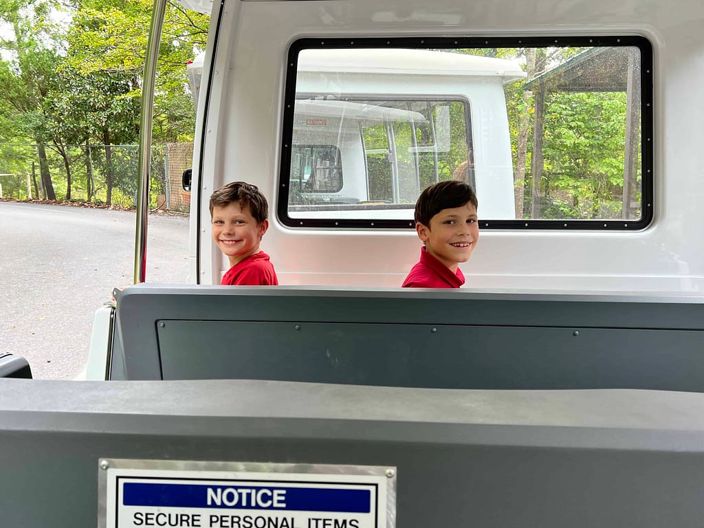 two brothers on the NC zoo tram