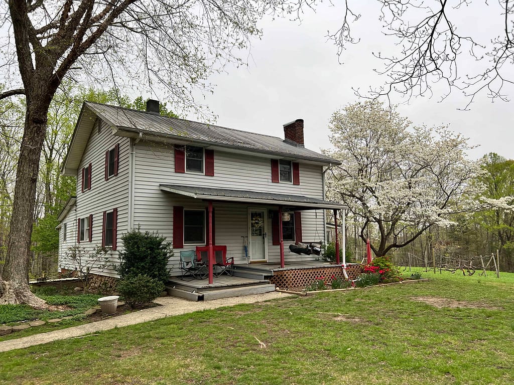 country farmhouse in spring