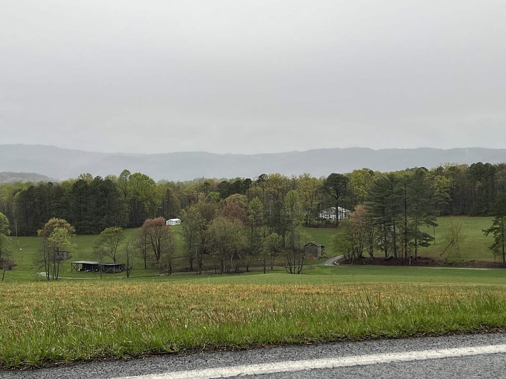 view of the countryside in spring