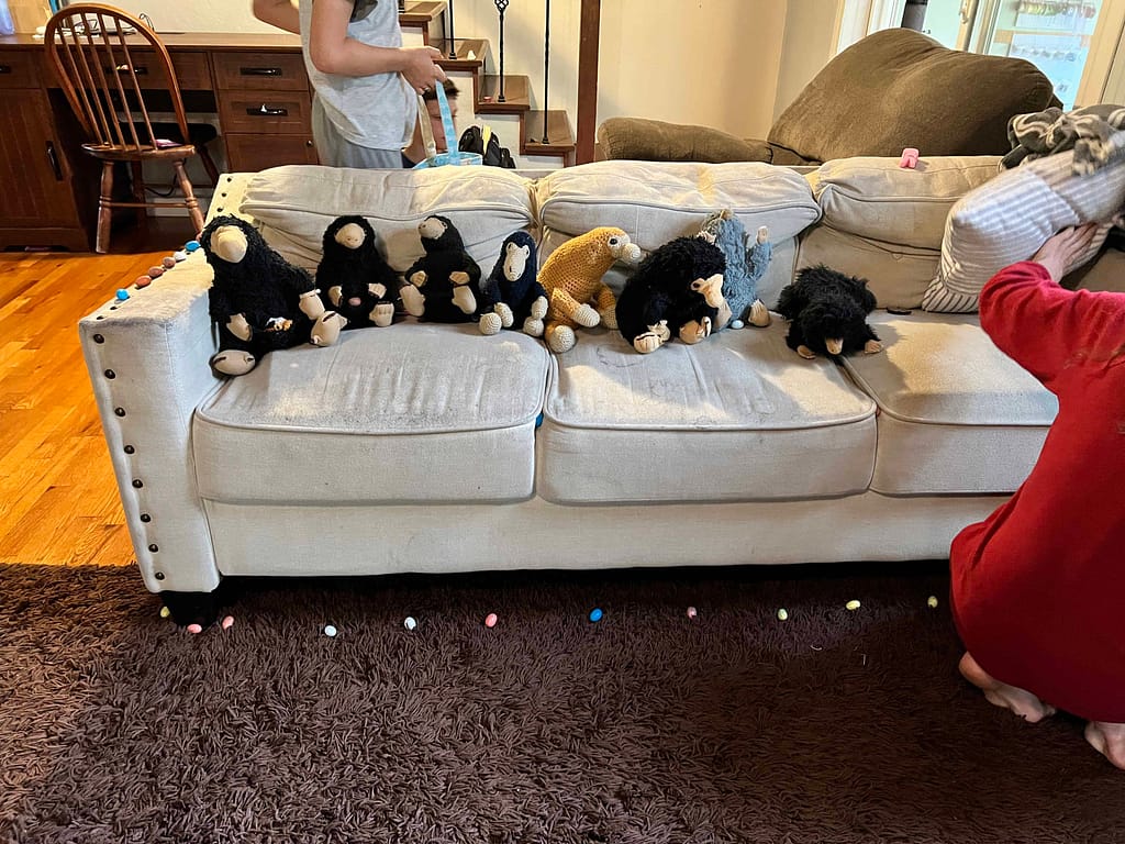 Easter candy in the living room