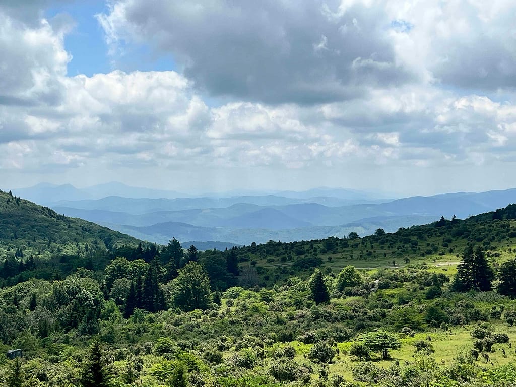 view of Blue Ridge Mountains in the distance