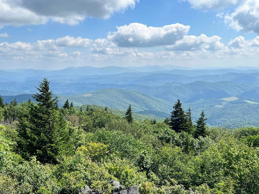 View of the Appalachian Mountains from Grayson Highlands