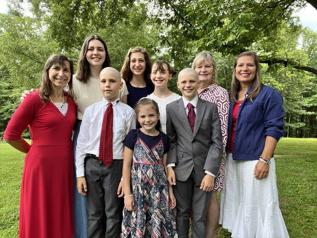 family picture on fourth of July sunday