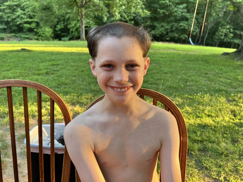 grandpa style hair on an 11 year old boy