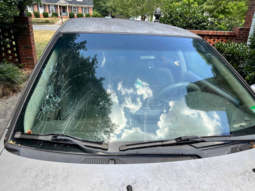 cracked windshield