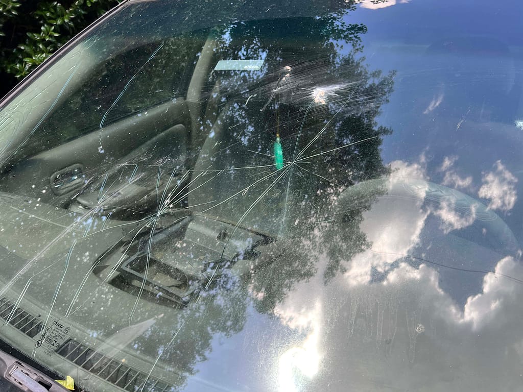 cracked windshield