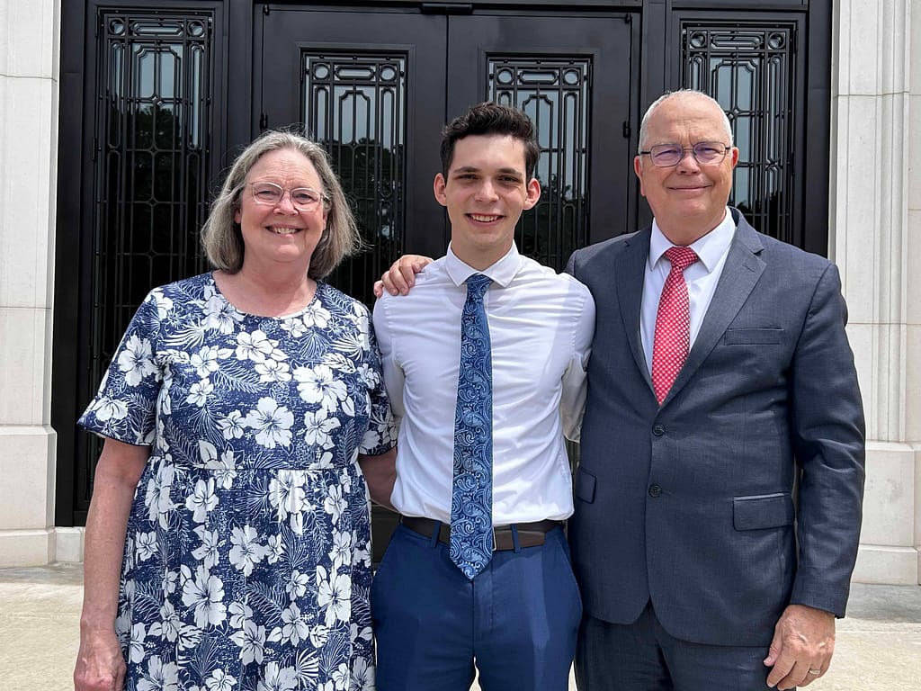 grandparents with teen son