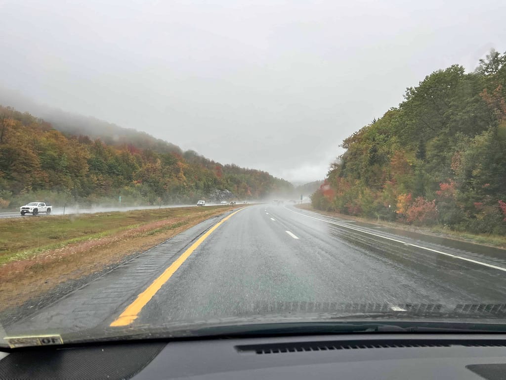 Vermont high way in fall