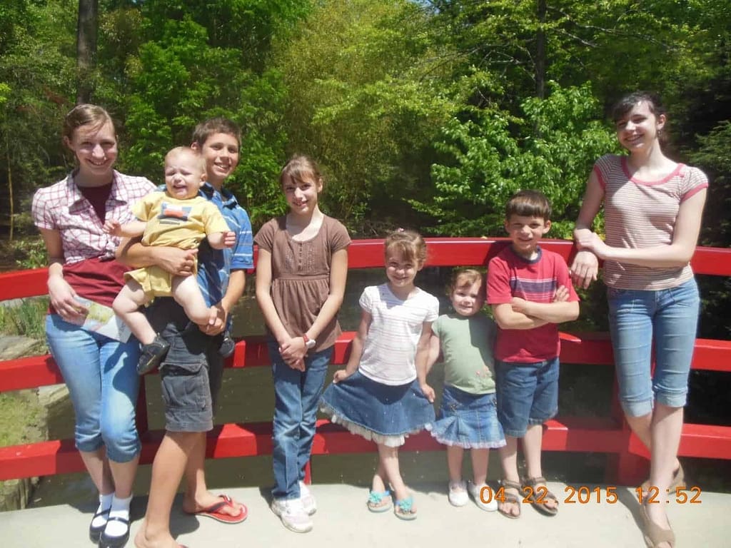8 kids at Duke Gardens