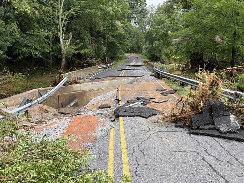 washed out bridge