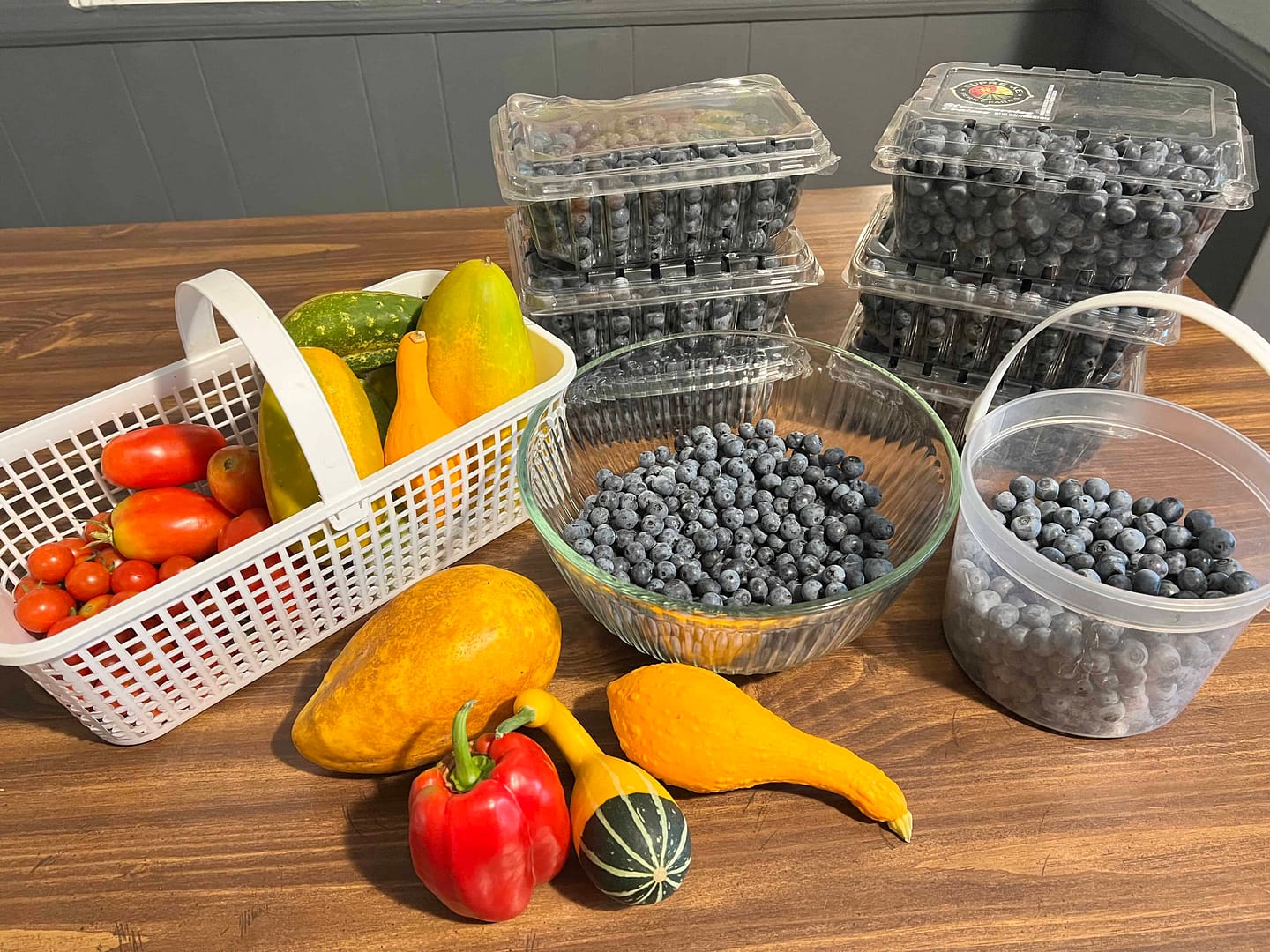 garden produce just picked