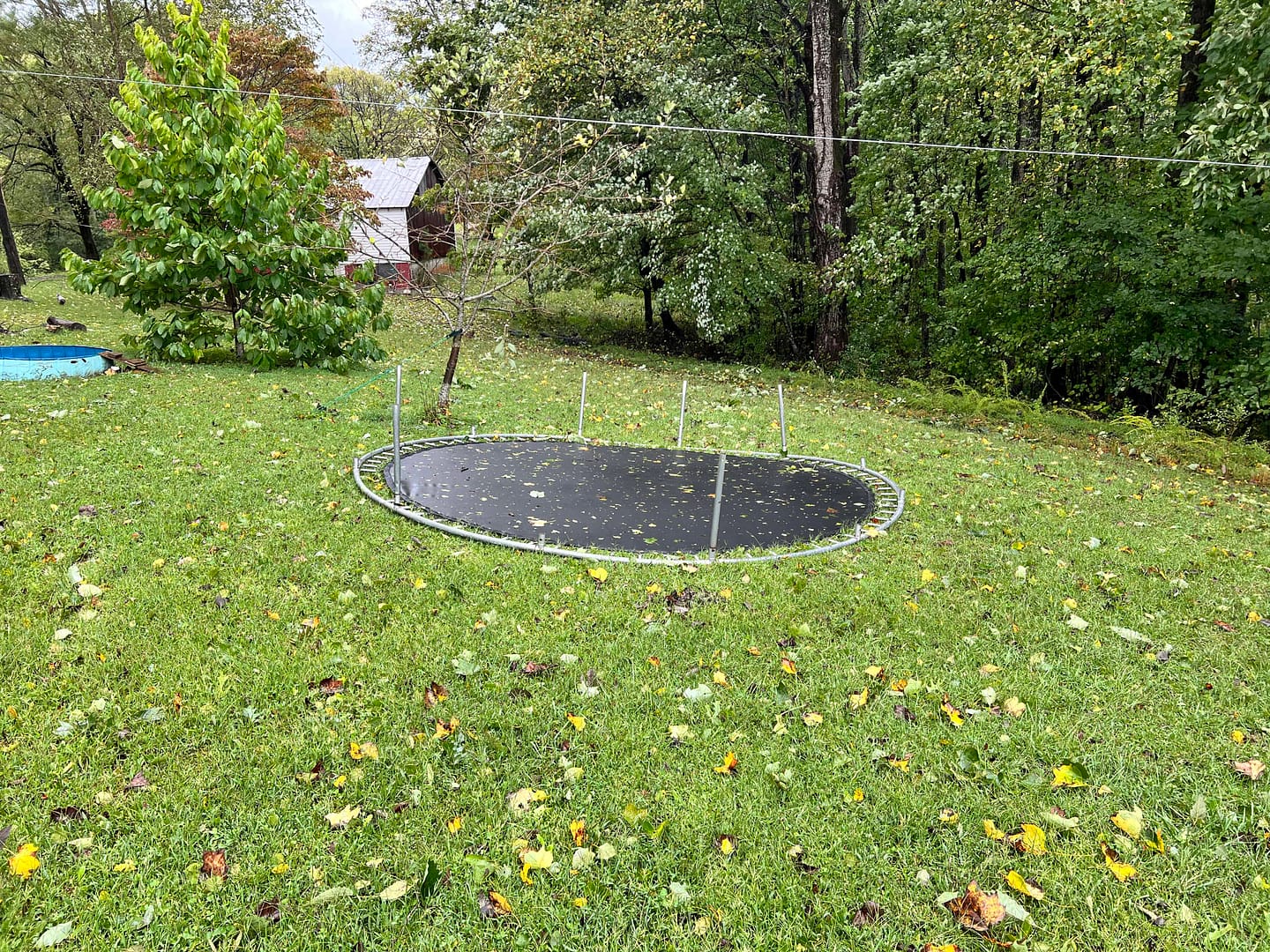 trampoline flipped over after a hurricane
