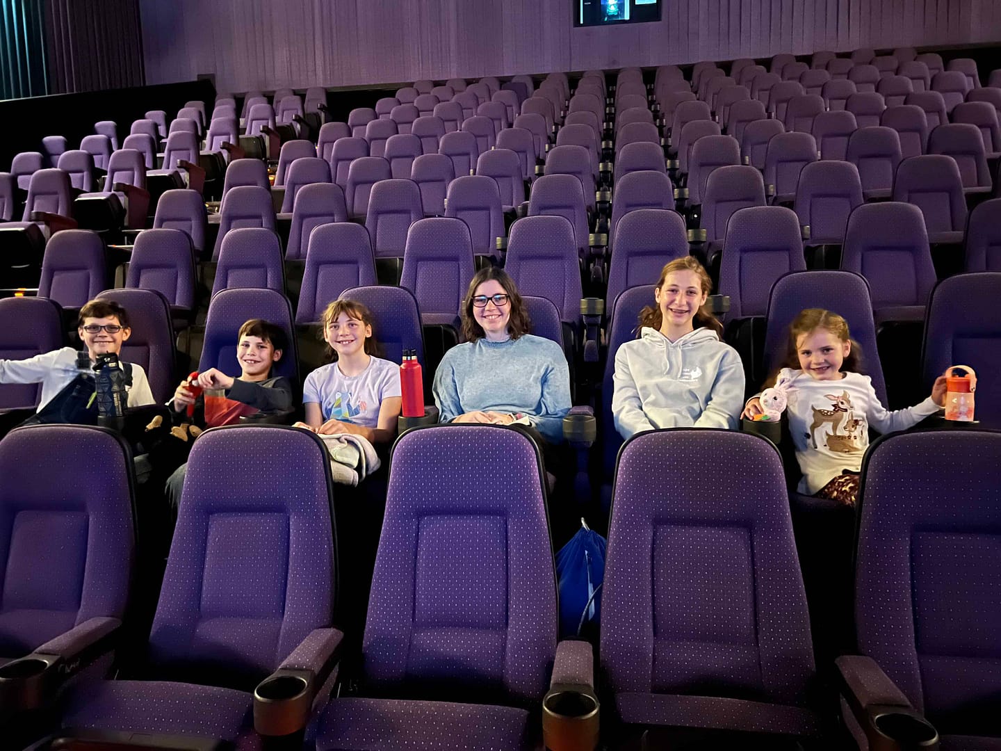6 kids at the movies