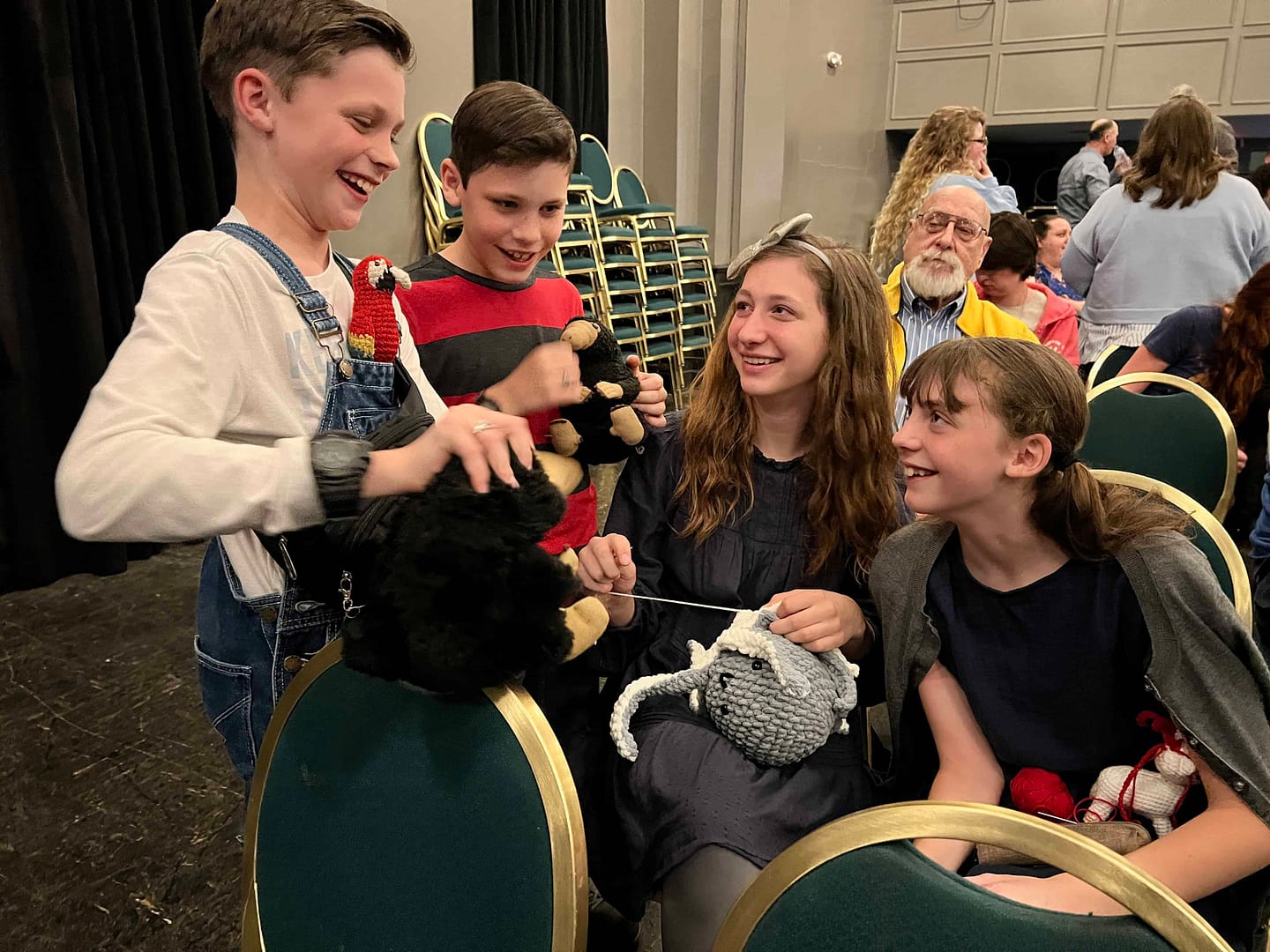 kids playing during play intermission