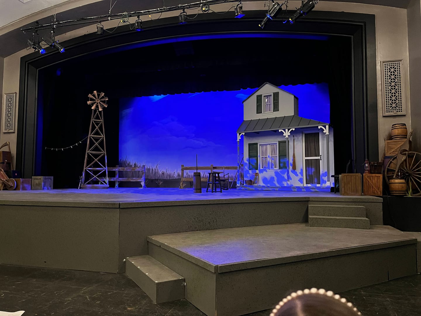 Oklahoma set on stage