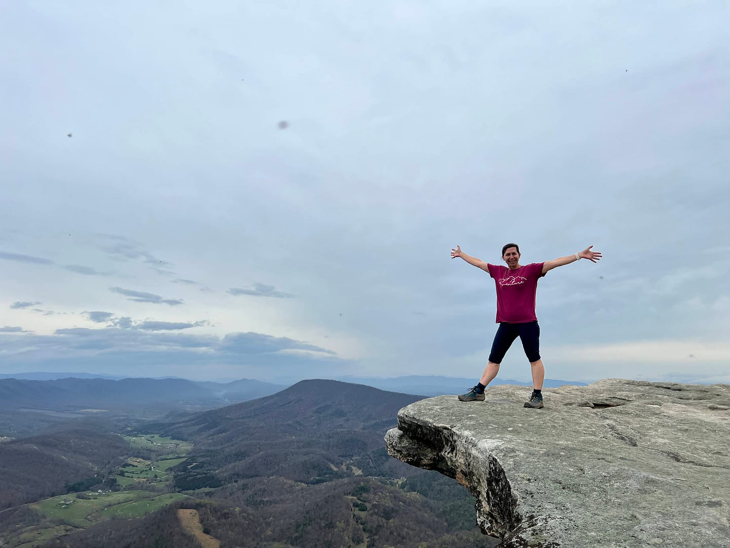 woman on McAffee Knob