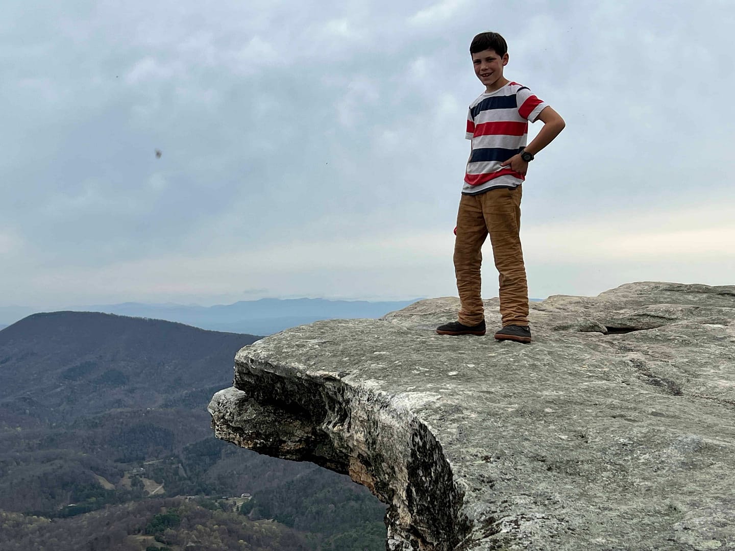 9 year old on McAffee Knob