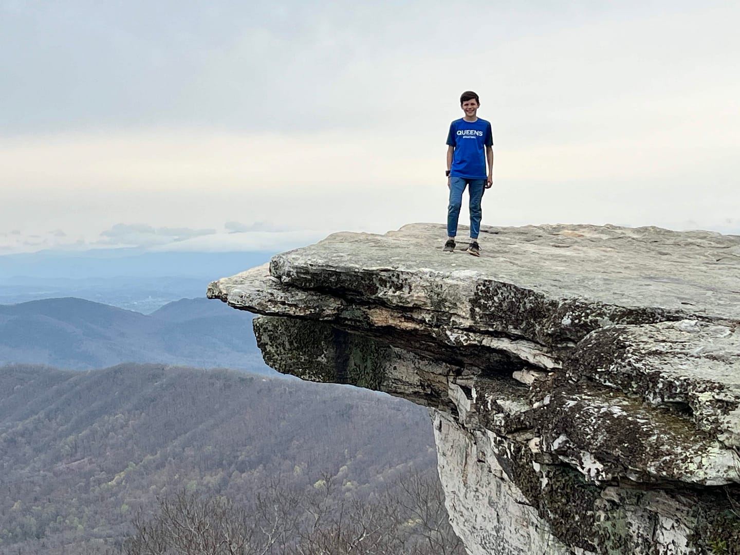11 year old boy on McAffee Knob