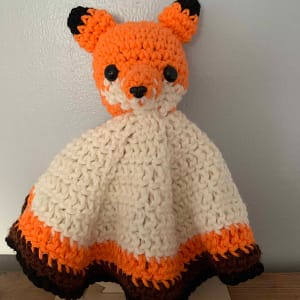 fox crocheted lovey