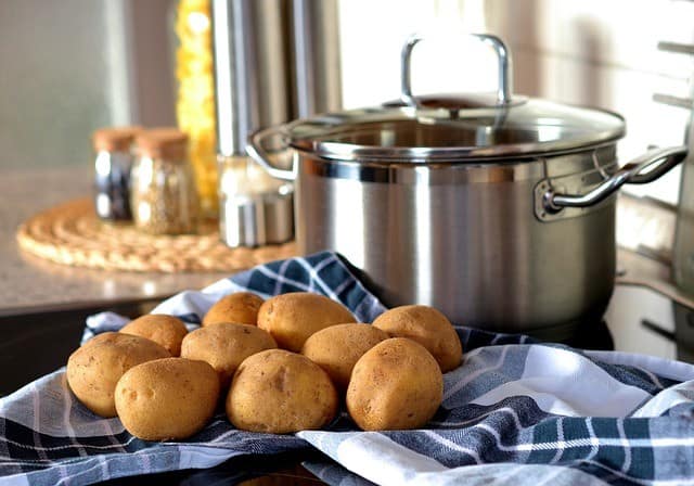 pot and potatoes