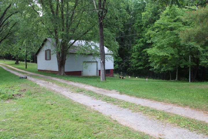barn and chicken yard