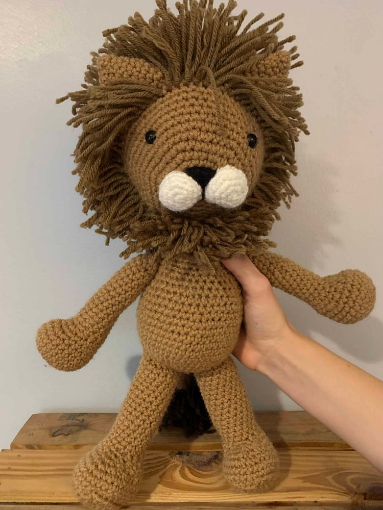 liondoll2 crocheted lion doll