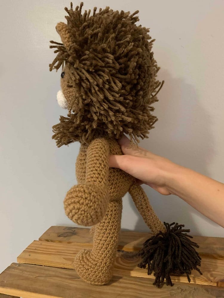 liondoll3 crocheted lion doll