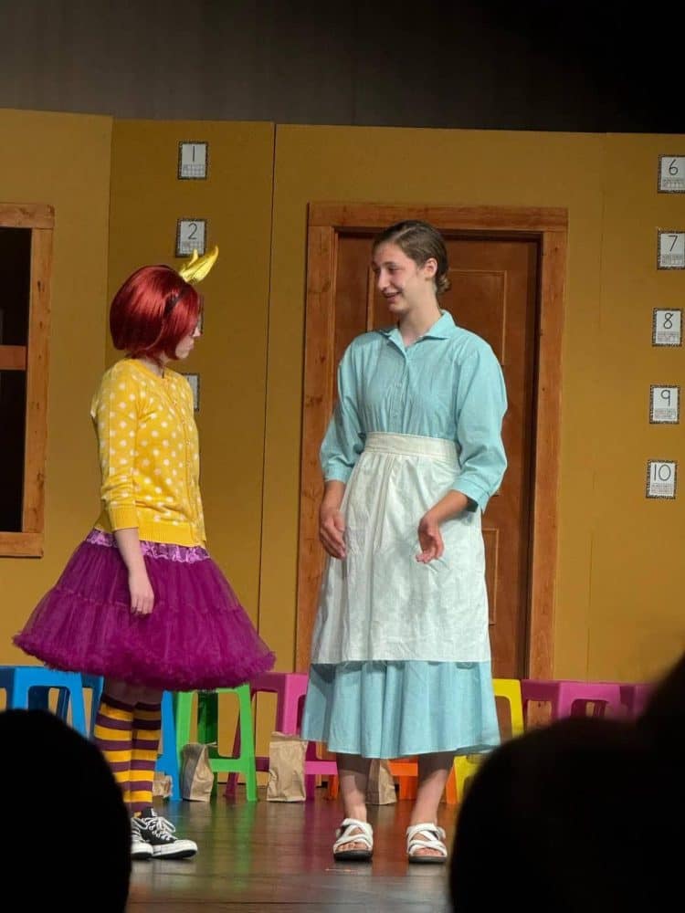 two actors on stage Junie B Jones